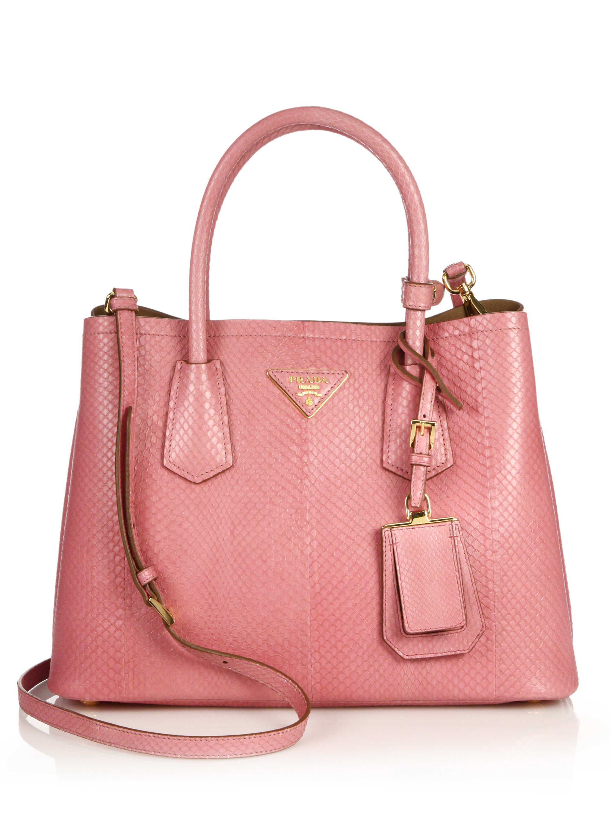 Prada Ayers Double Bag in Pink | Lyst