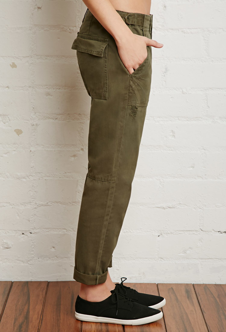 cargo pants green womens