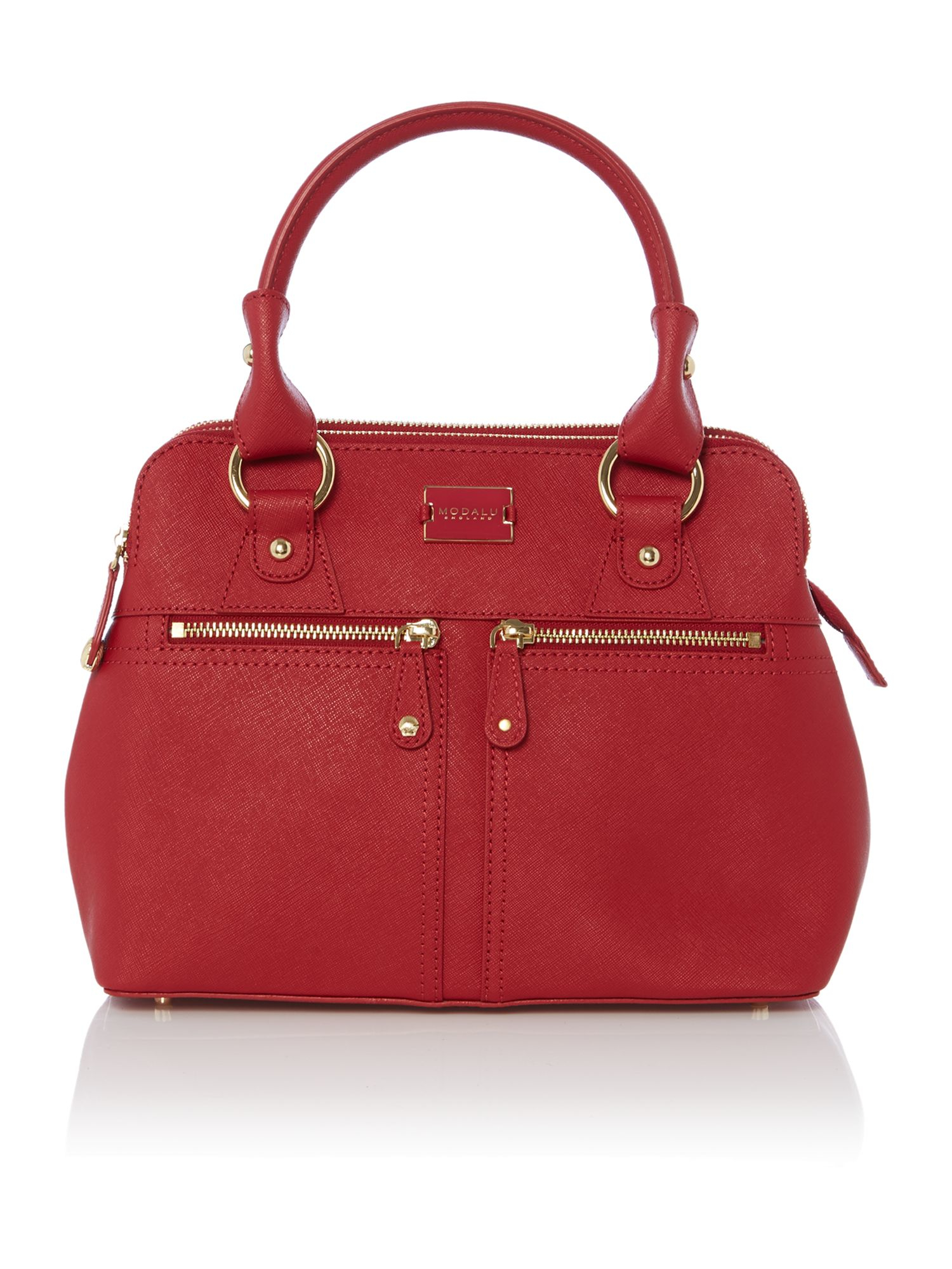 Modalu Pippa Small Red Zip Tote Bag in Red | Lyst