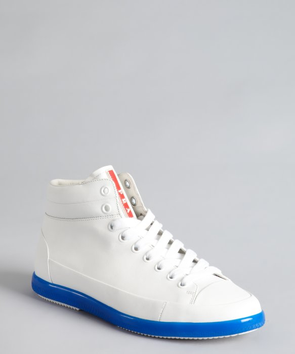 prada high top sneakers white
