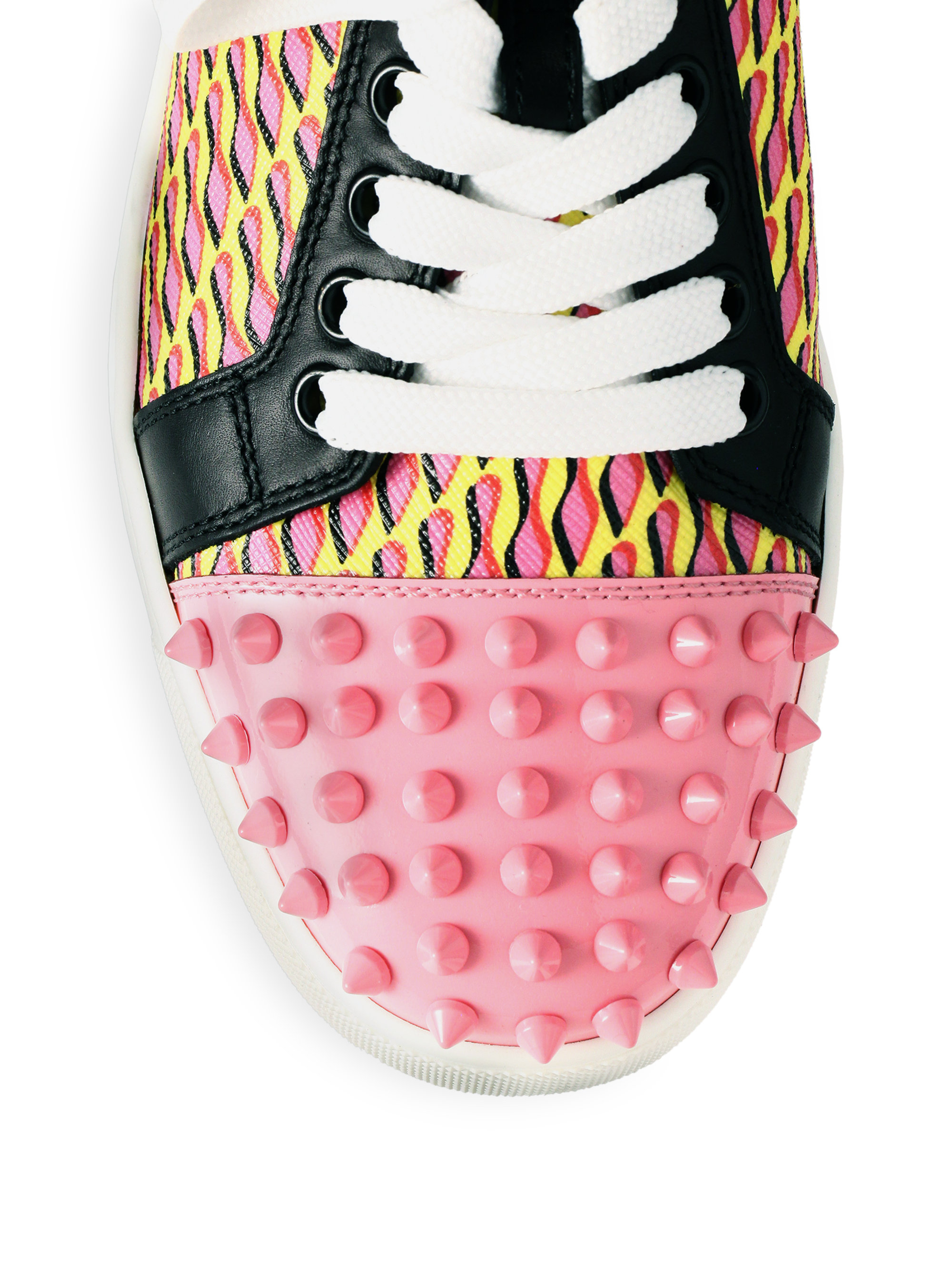 christian-louboutin-pink-yellow-louis-jr-studded-leather-printed-canvas-sneakers-pink-product-1-899687125-normal.jpeg  