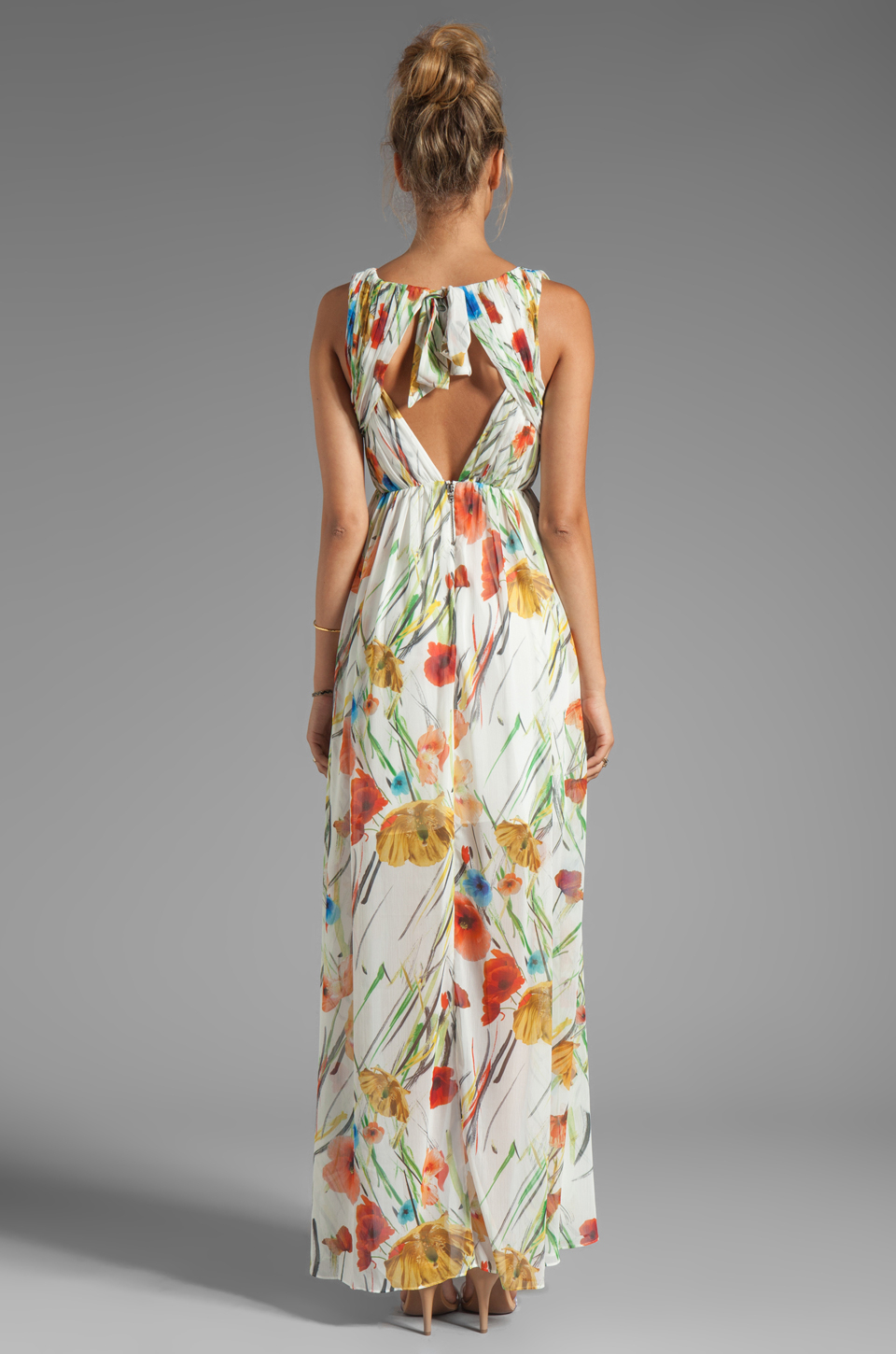 alice and olivia florence high low gown