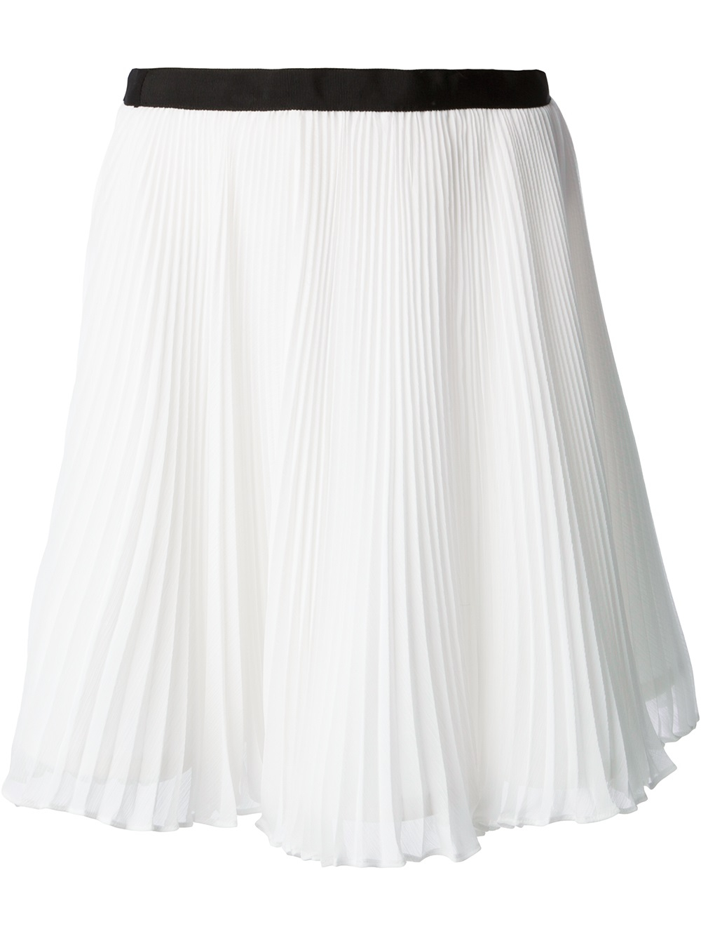 Alice + olivia Pleated Skirt in White | Lyst