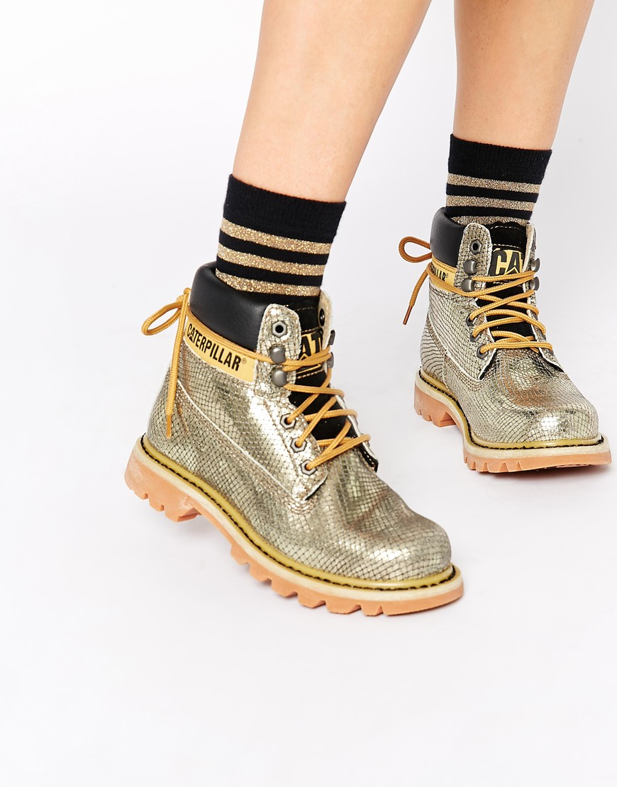 ankle boots with gold detail