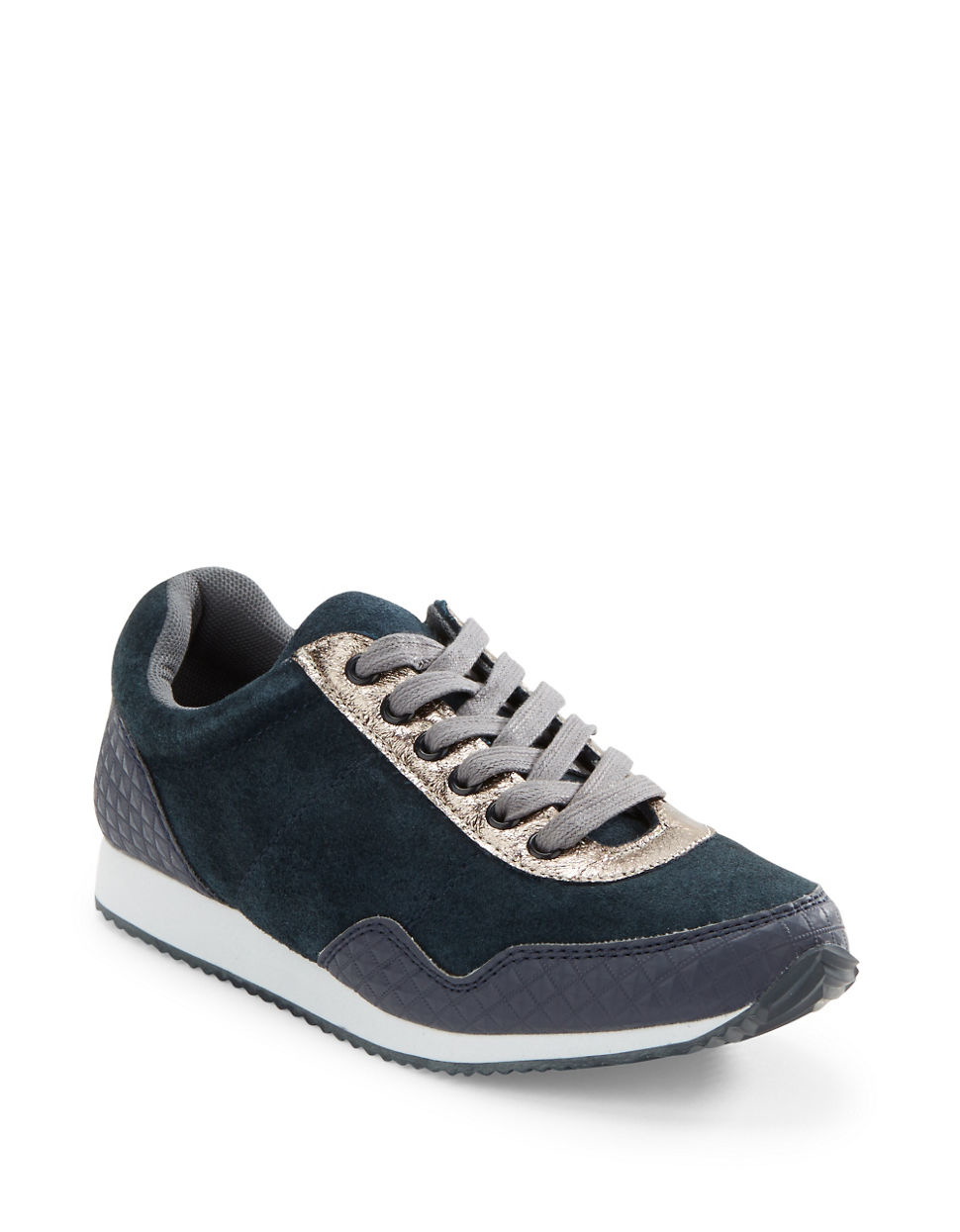 Lyst - Lord & taylor Devico Lace-up Sneakers in Blue