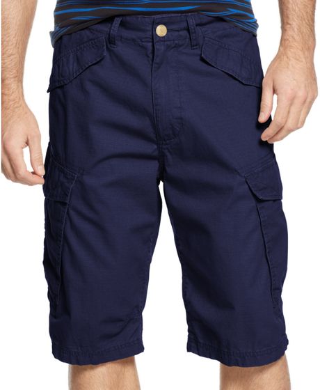 Sean John Ripstop Side Pocket Cargo Shorts in Blue for Men (Navy ) | Lyst