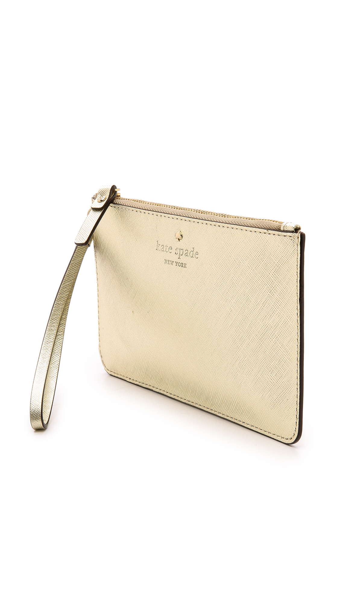 Kate spade new york Cedar Street Slim Bee Wristlet - Gold in Metallic