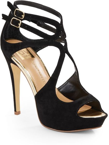 Dv By Dolce Vita Brielle Suede Platform Sandals in Black (black suede ...