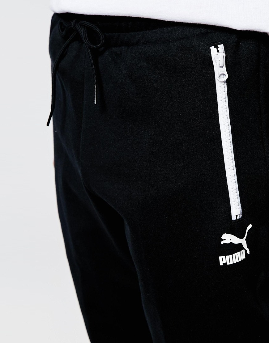 puma essential skinny joggers in black