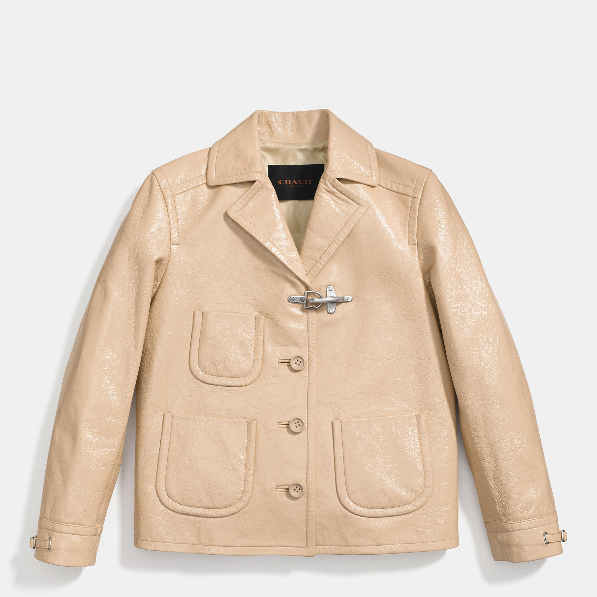 Lyst - Coach Leather Fireman Jacket in Natural