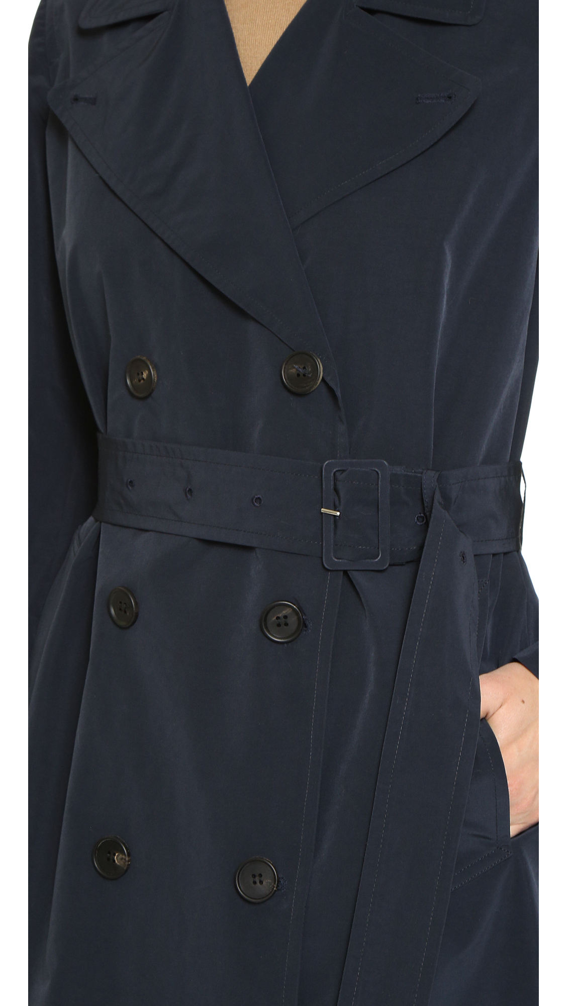 6397 Trench Coat - Navy in Blue | Lyst