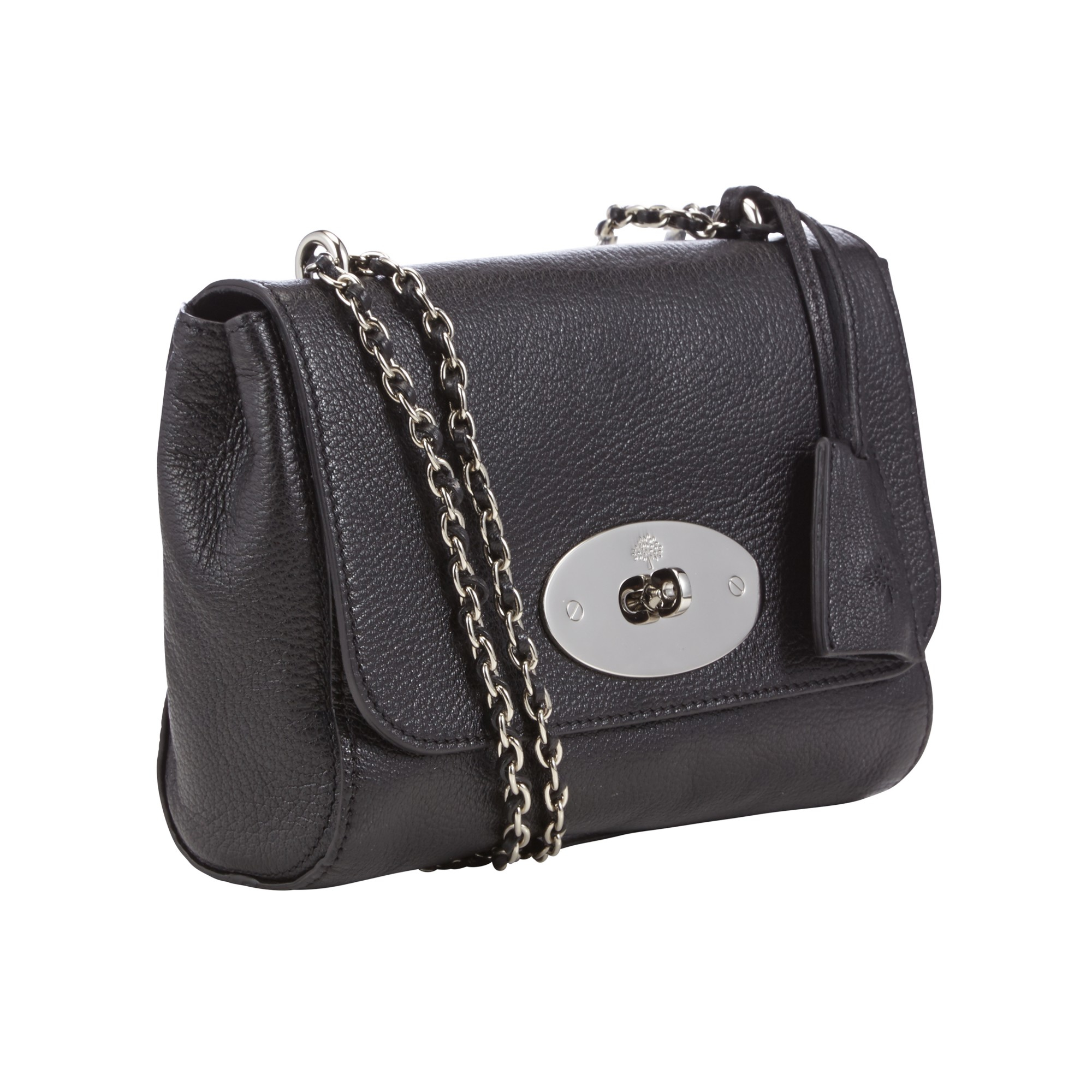 Mulberry Lily Leather Small Shoulder Handbag in Black (Metallic) | Lyst