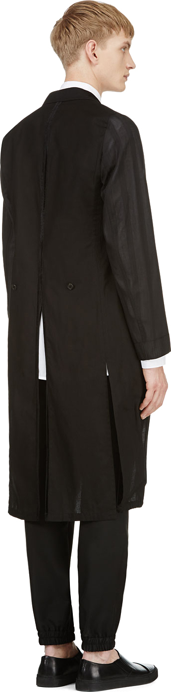 Ann Demeulemeester Black Extra Long Drawstring Tail Jacket in Black for ...