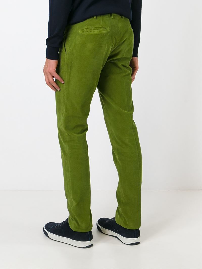 green vinyl trousers