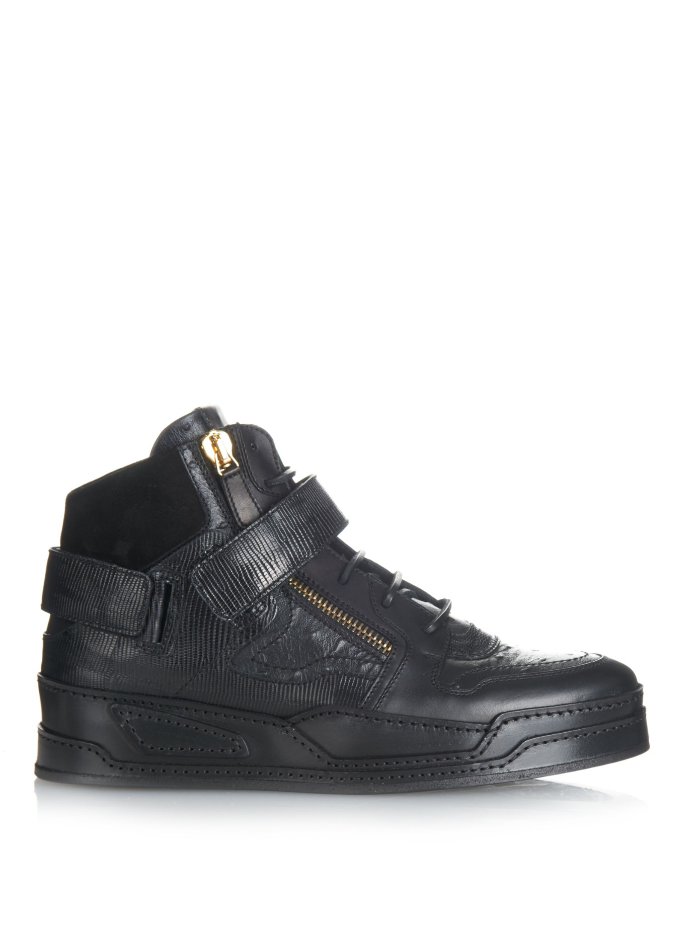 Versace Medusa High-top Leather Trainers in Black for Men | Lyst