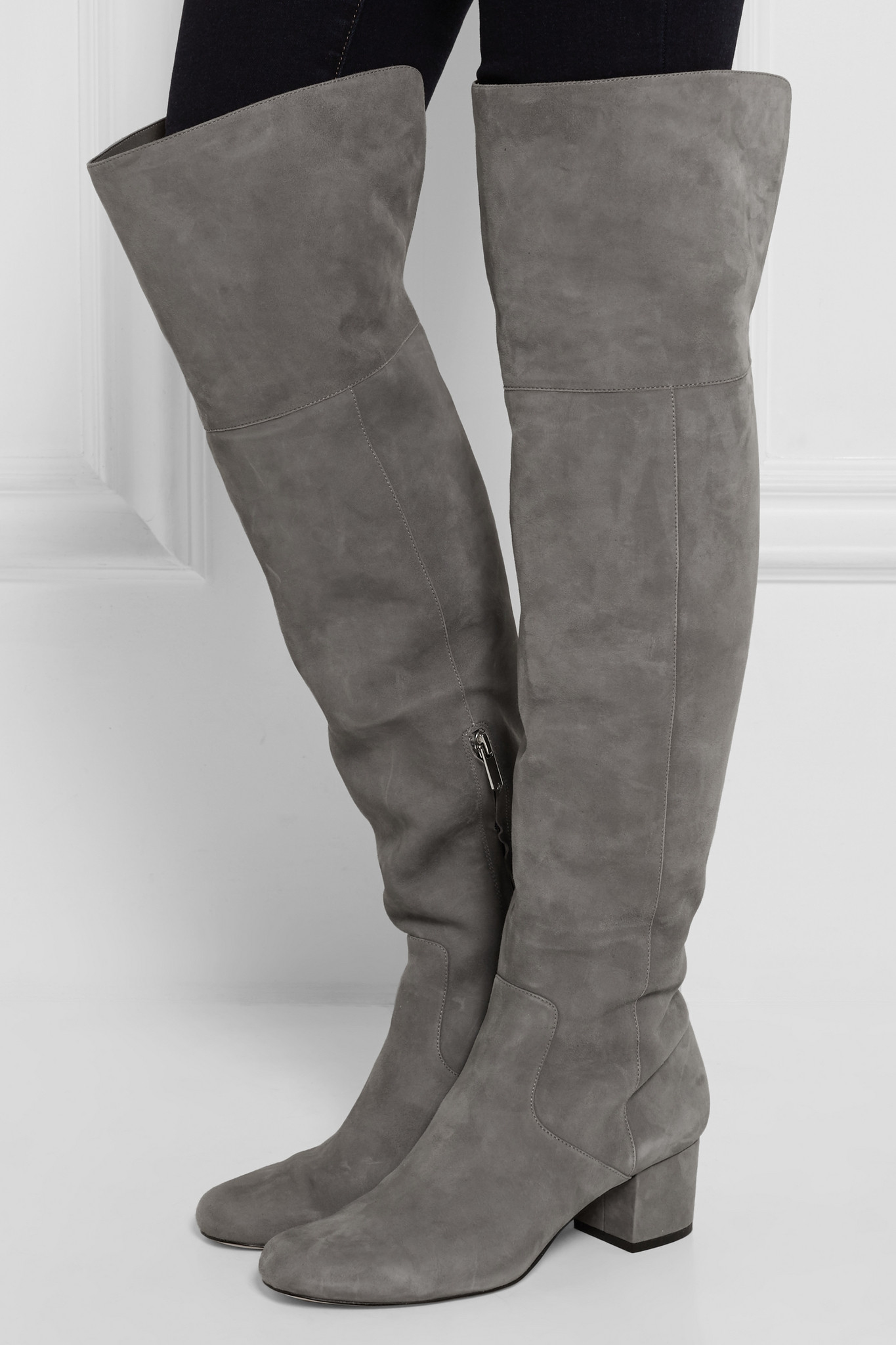 Sam Edelman Elina Suede Over-the-knee Boots in Gray - Lyst