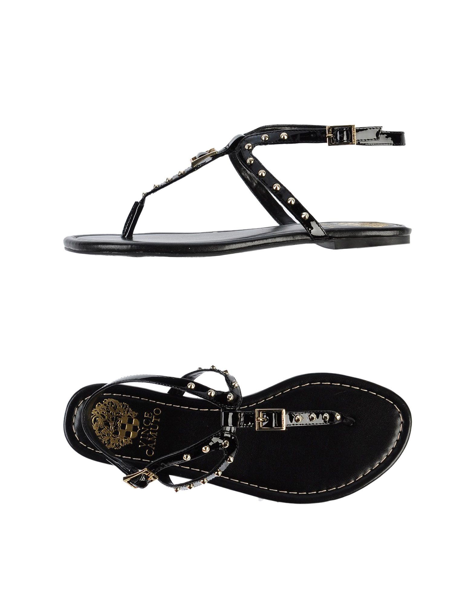 vince camuto black flat sandals