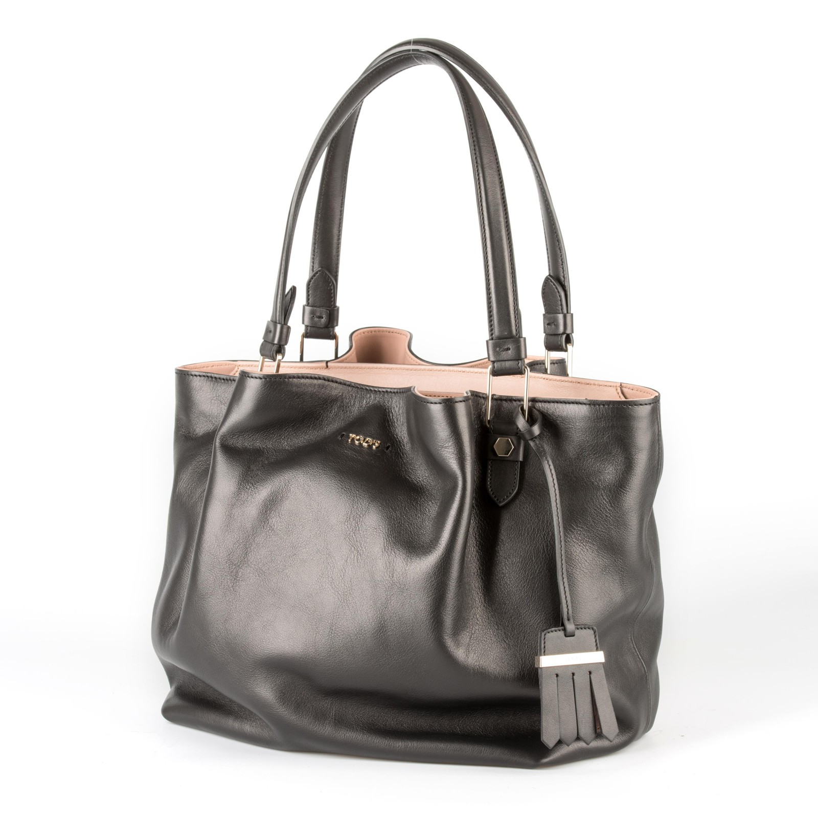 Tod's Tod’s Black Leather Shoulder Bag in Black (Nero) Lyst