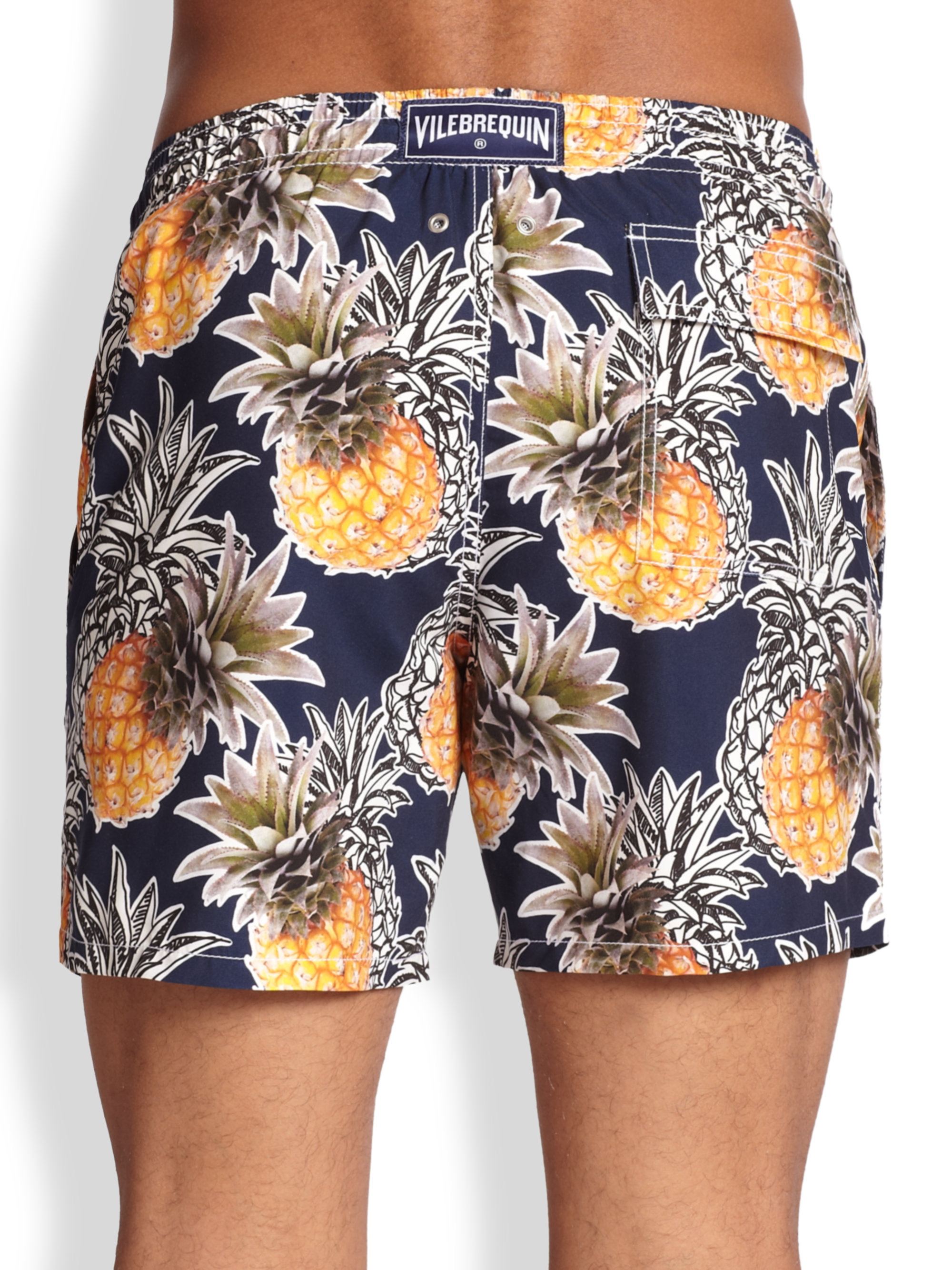 Lyst Vilebrequin Moorea Pineapple Swim Shorts in Blue for Men