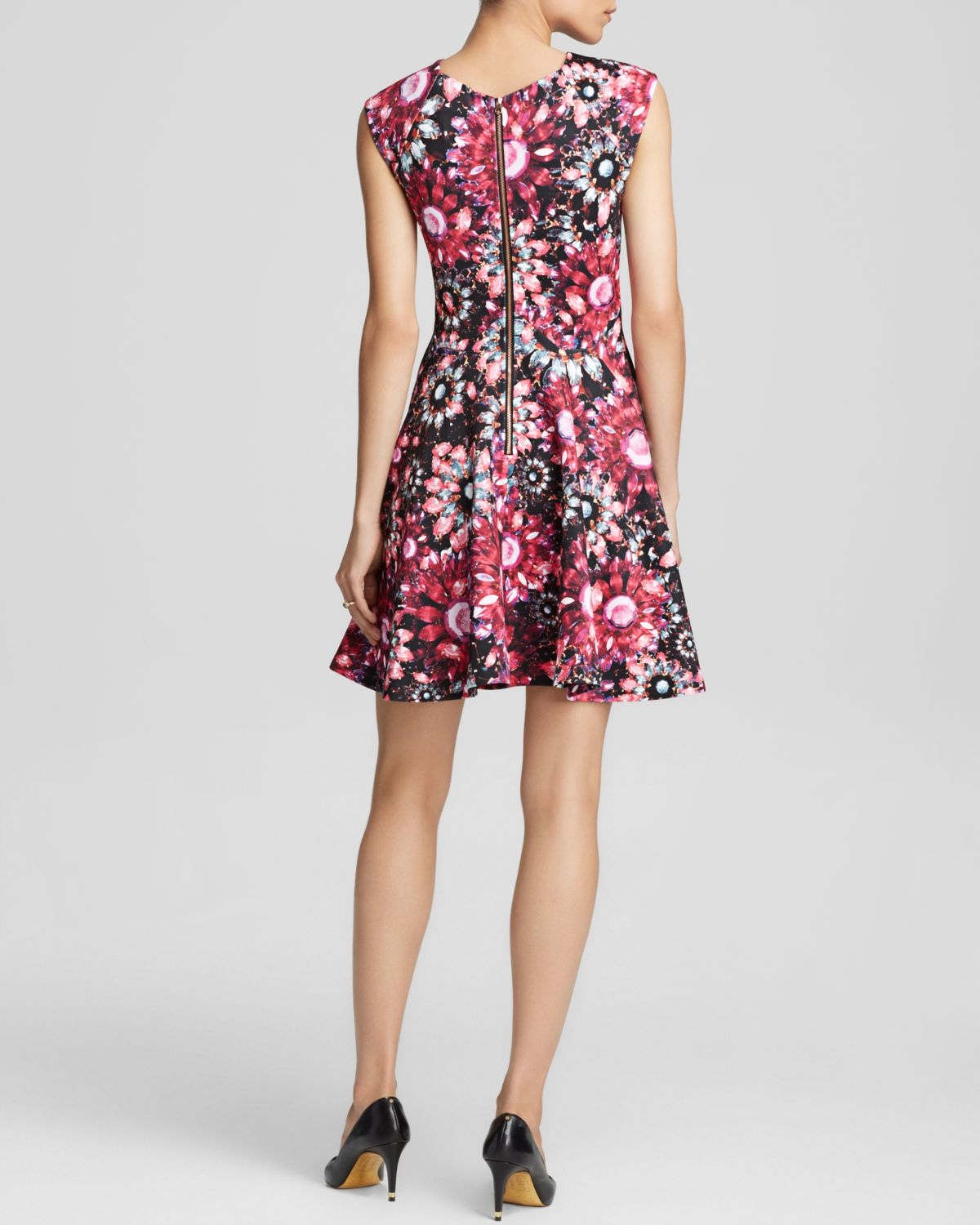 Lyst Ted Baker Crystal Brooch Skater Dress Bloomingdales Exclusive