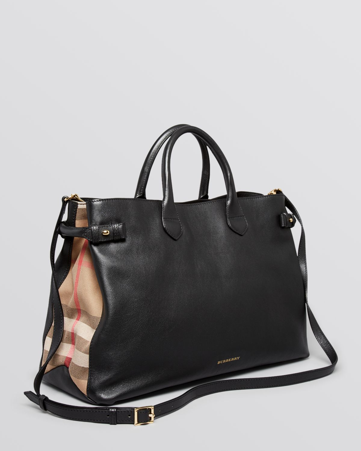 Lyst - Burberry Tote House Check Sartorial Large Banner in Black