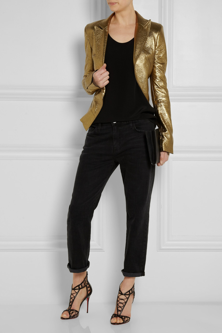 Lyst - Haider Ackermann Metallic Leather Blazer in Metallic