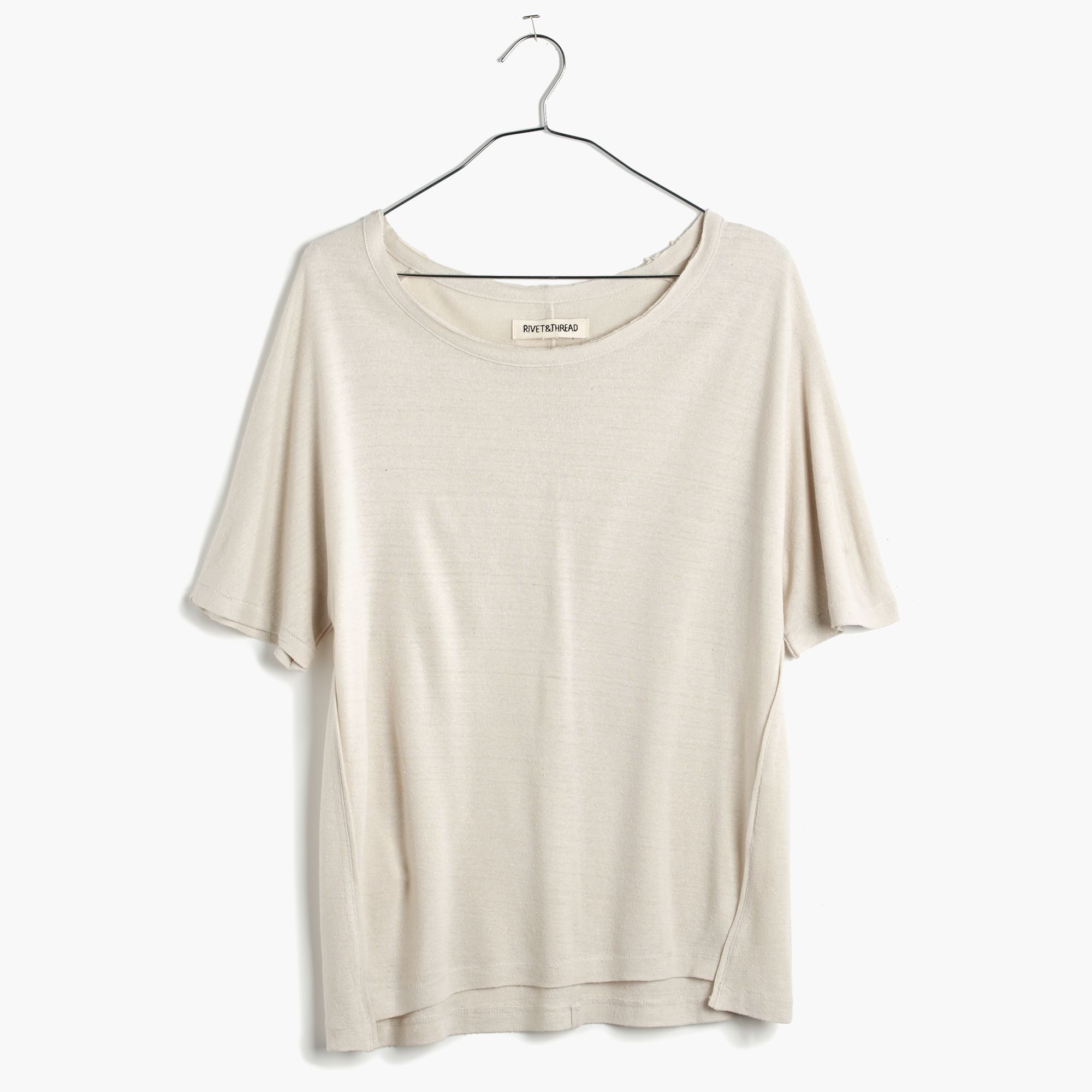 Lyst - Madewell Rivet & Thread Silk Noil Tee in White