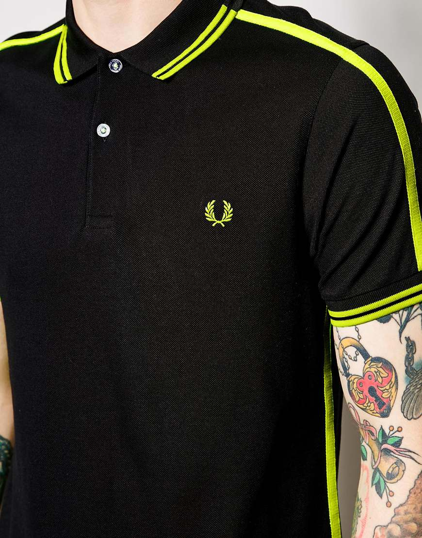 Poloshirts Shirts Hemden Black With Yellow Trim Size Xl Mod Fred