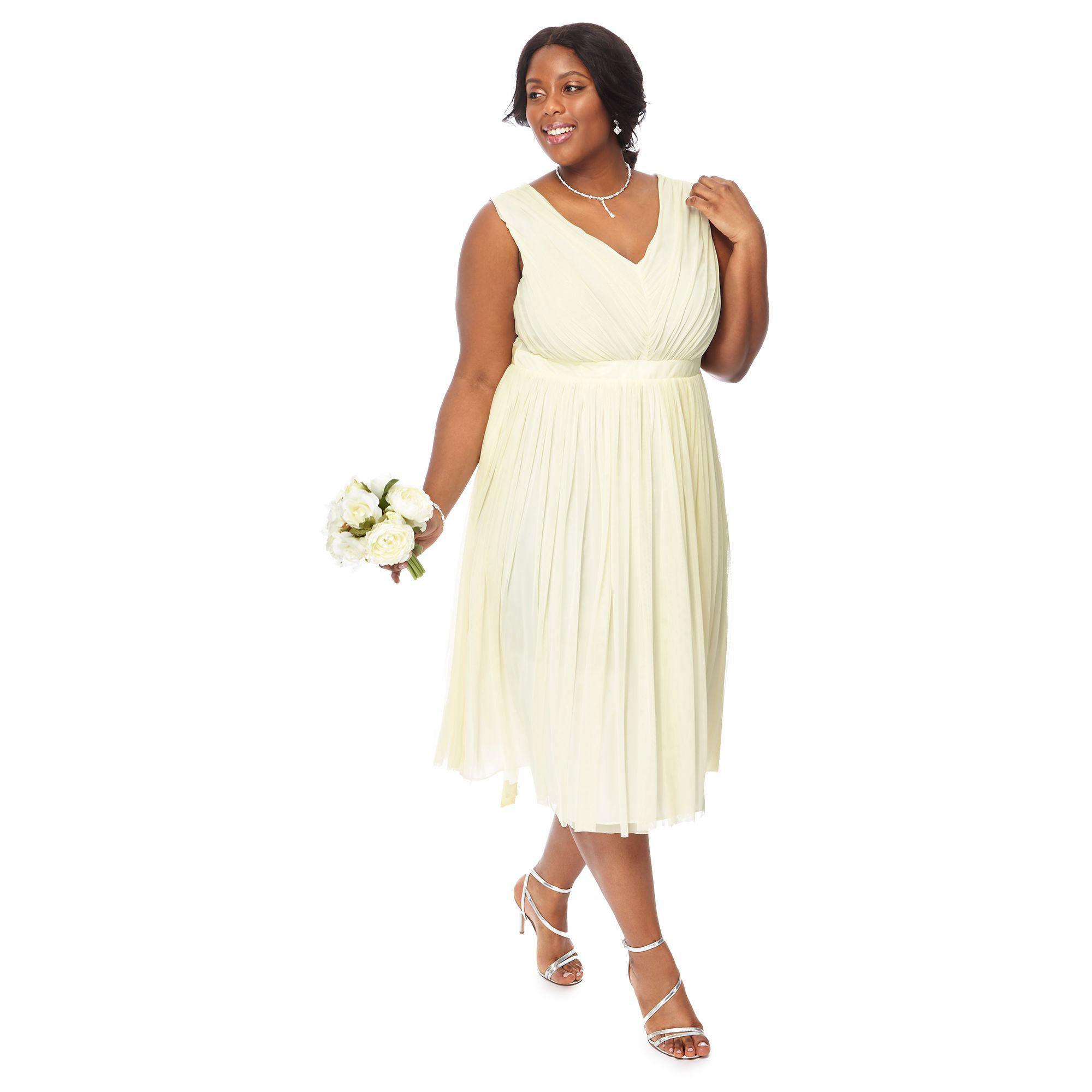 plus size pale yellow dress