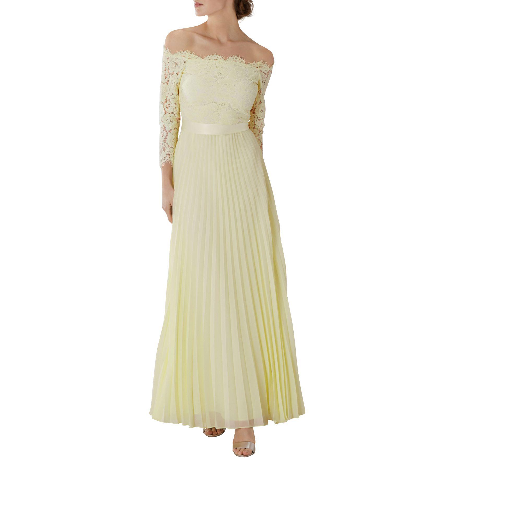 coast yellow bardot dress