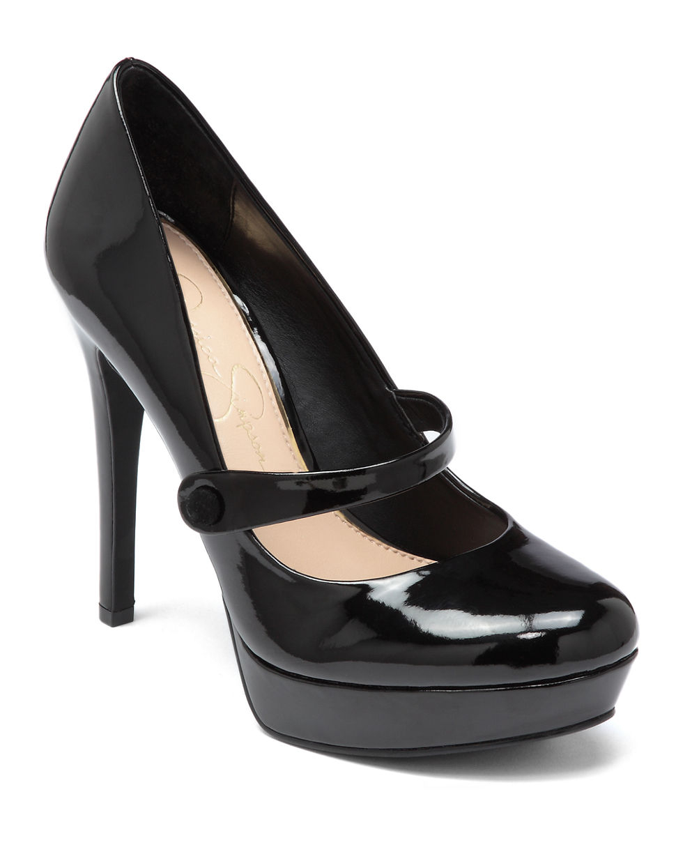 black patent mary jane pumps