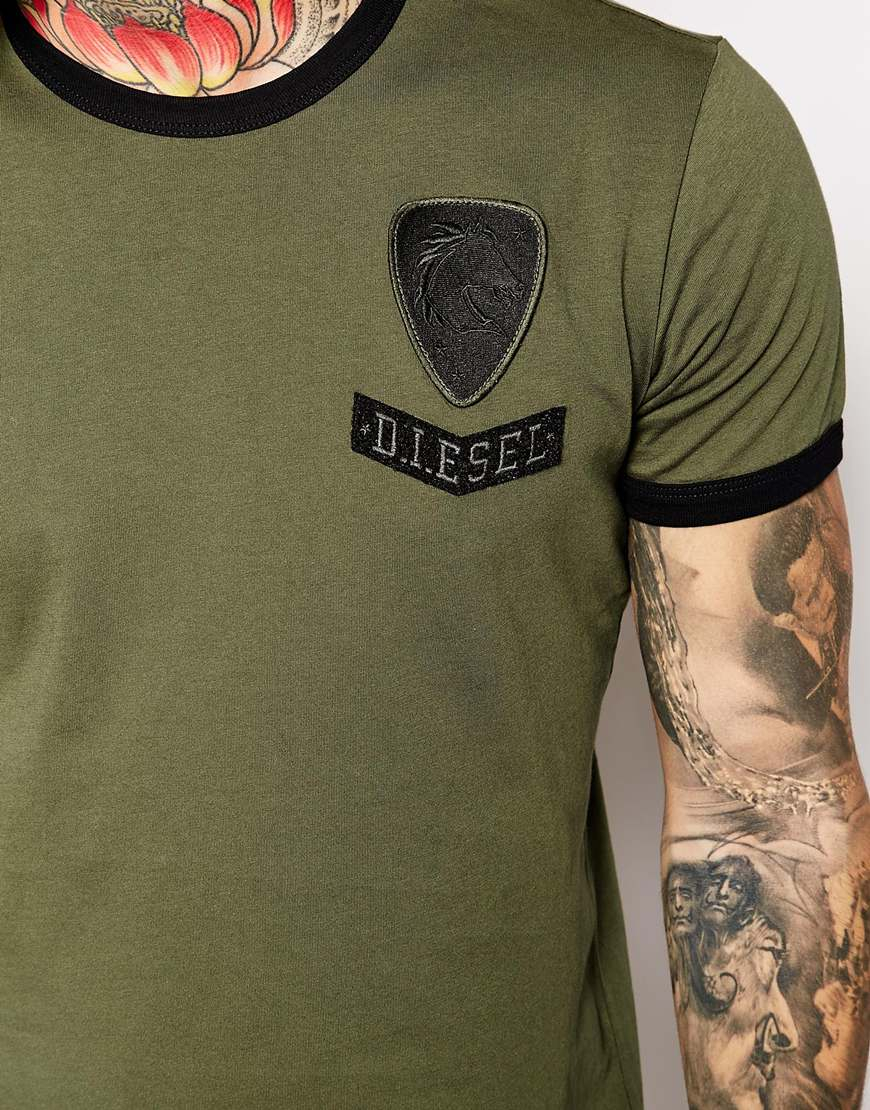 diesel green shirt