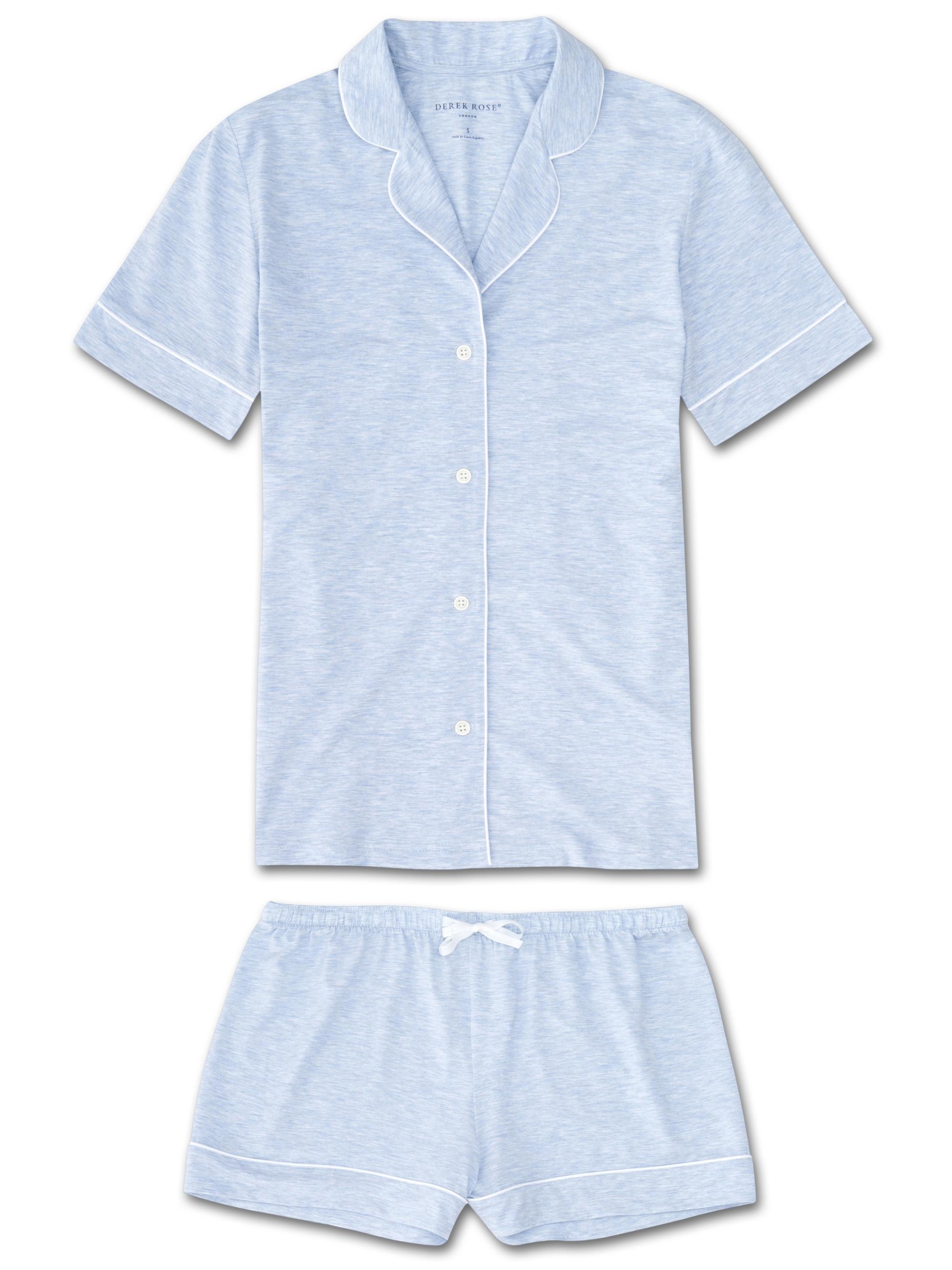 Derek Rose Jersey Shortie Pyjamas Ethan Micro Modal Stretch Blue - Lyst