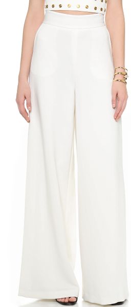 Rachel Zoe Smith High Waisted Pants in White (Soft White) | Lyst