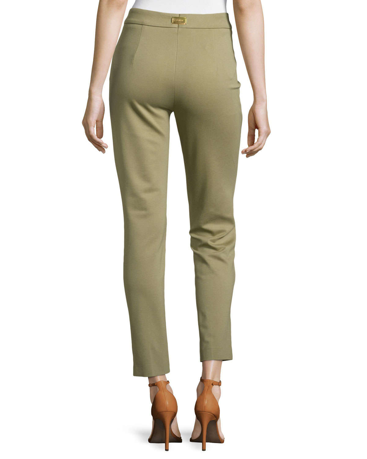 Lyst - Escada Mid-rise Center-seam Pants in Green