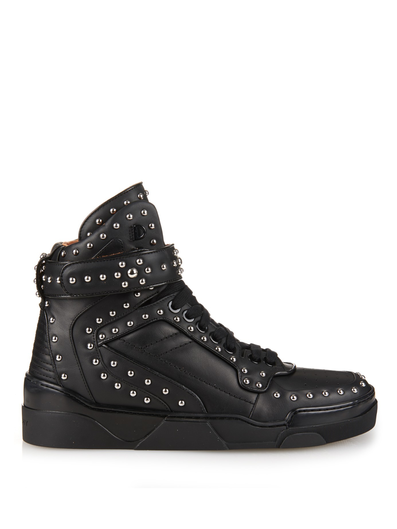 Givenchy Tyson Studded High-Top Leather Trainers in Black for Men | Lyst