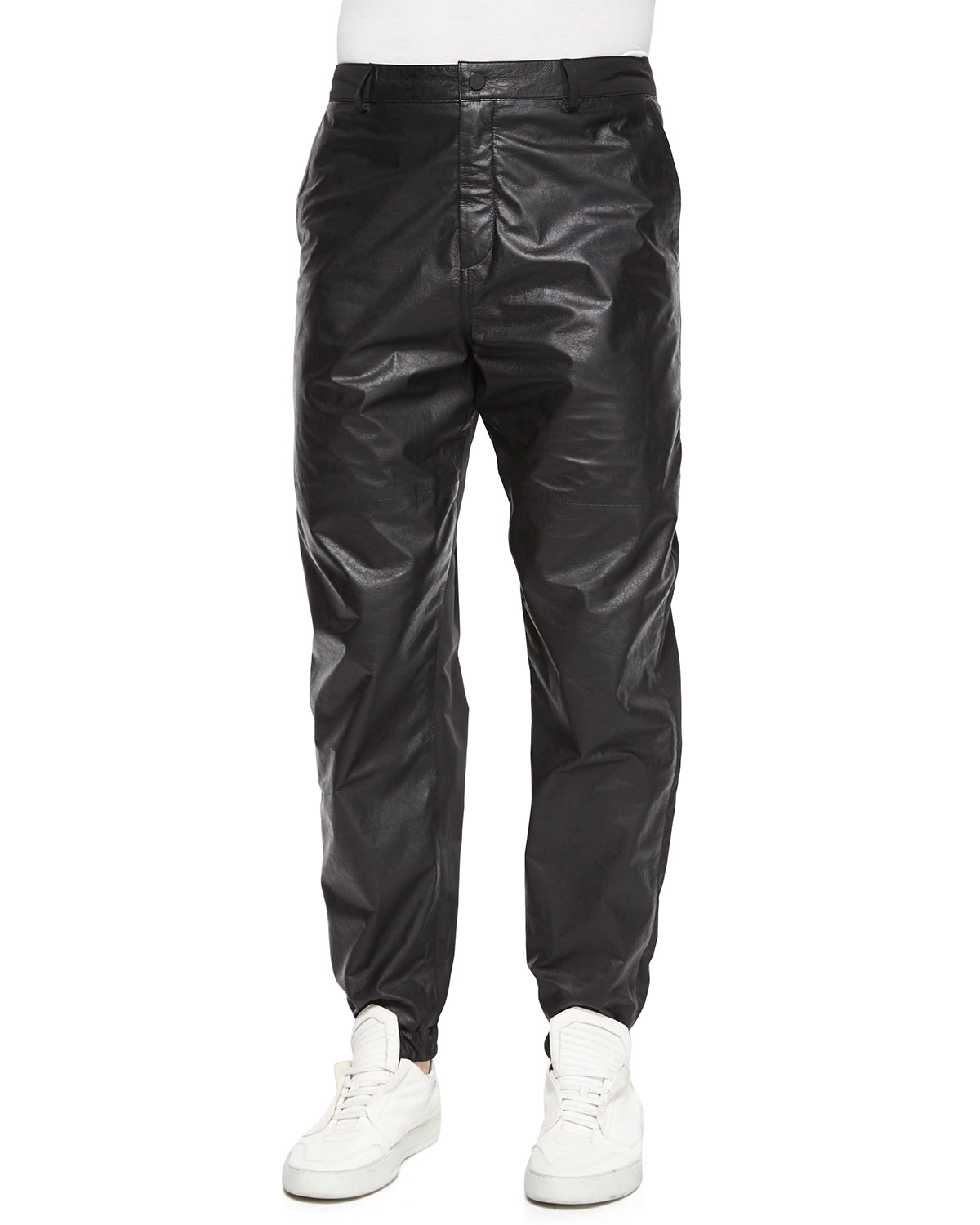 Lyst - T By Alexander Wang Leather/nylon Mix Track Pants in Black for Men