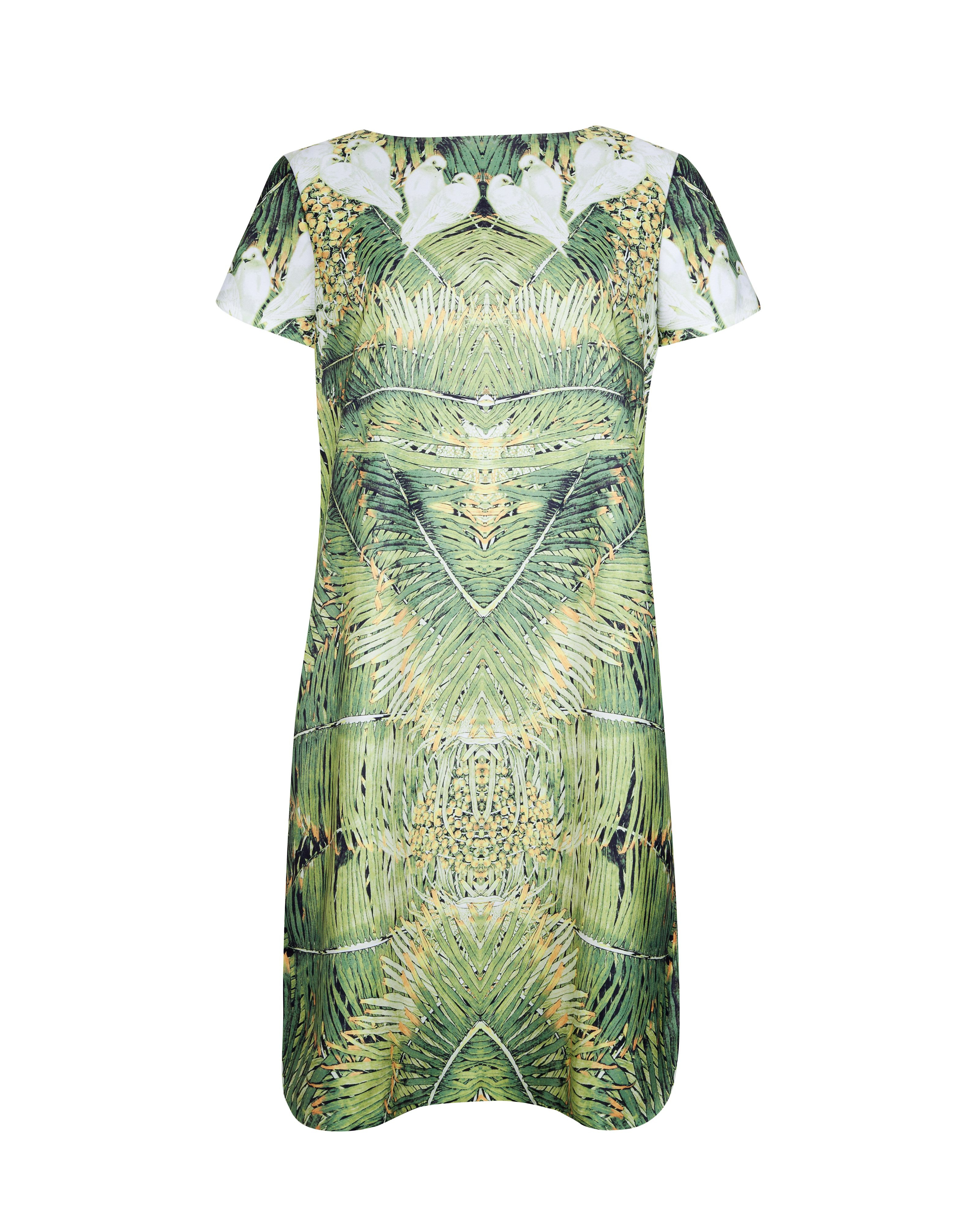 Ted Baker Dondri Tropical Doves Print Dress in Green | Lyst