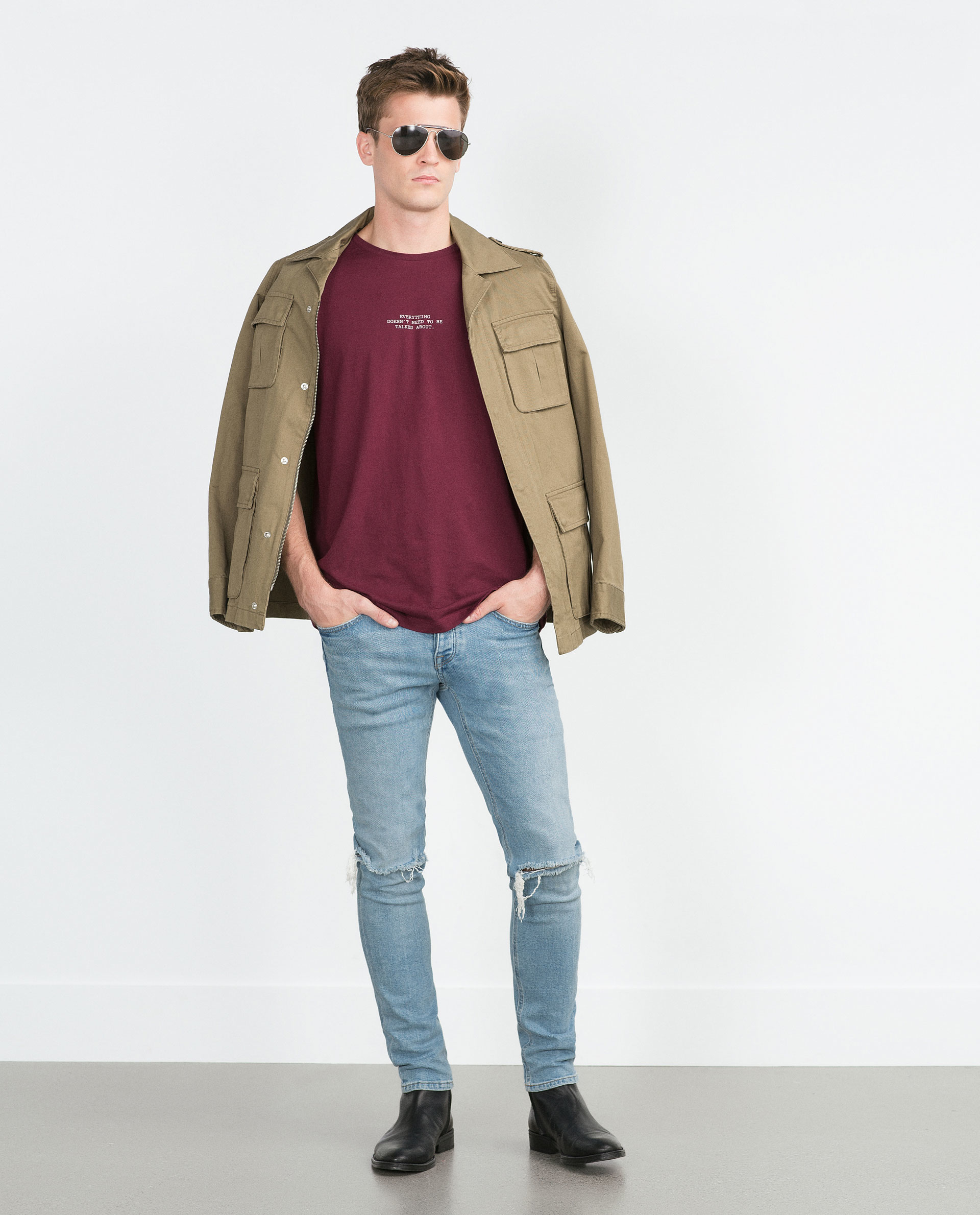 zara burgundy shirt