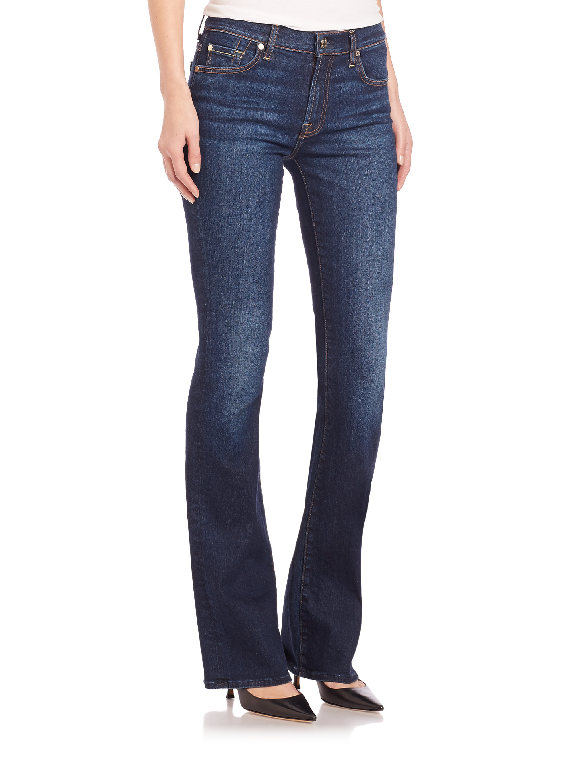 7 For All Mankind Iconic Bootcut Jeans in Blue - Lyst