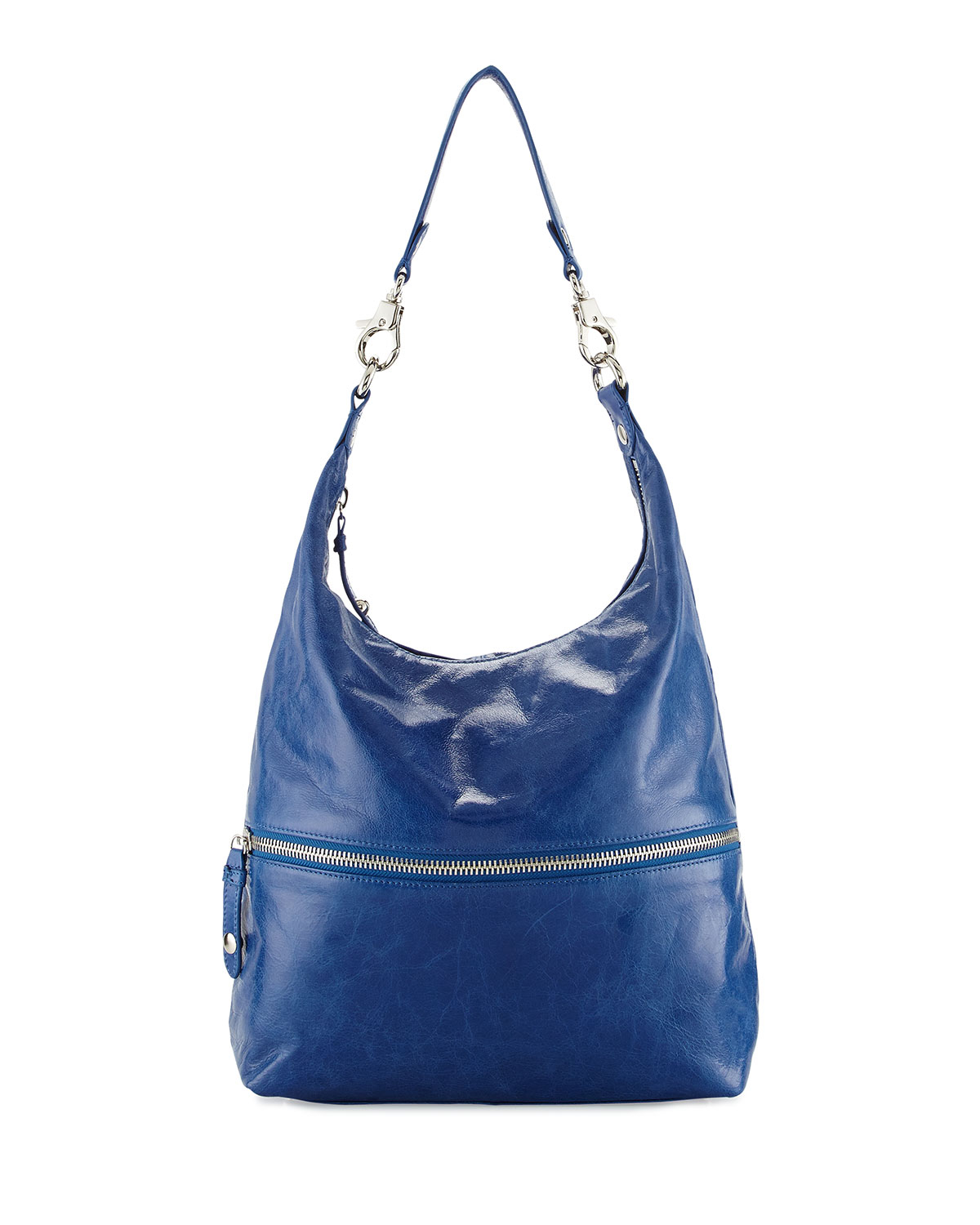 Hobo Jude Glossy Tumbled Leather Bag in Blue (TRUE BLUE ...
