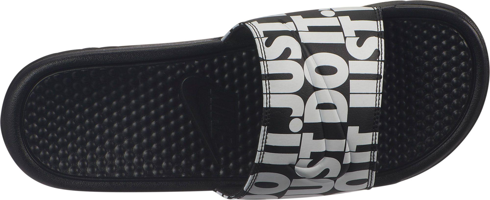 nike benassi jdi slides black and white
