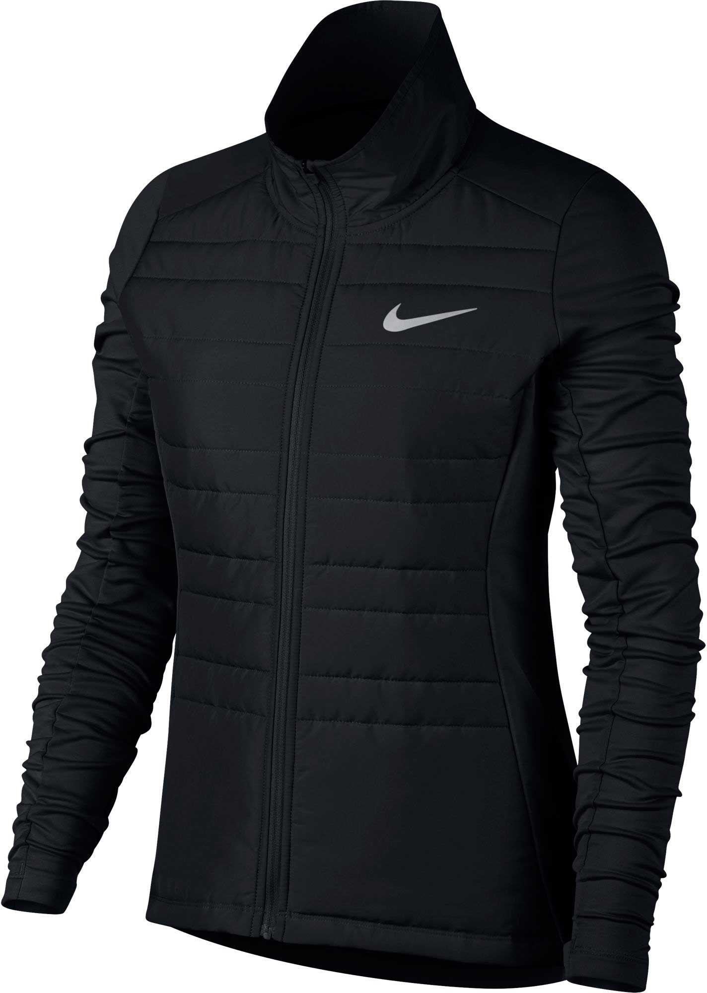 Nike Synthetic Essential Full Zip Running Jacket in Black ...