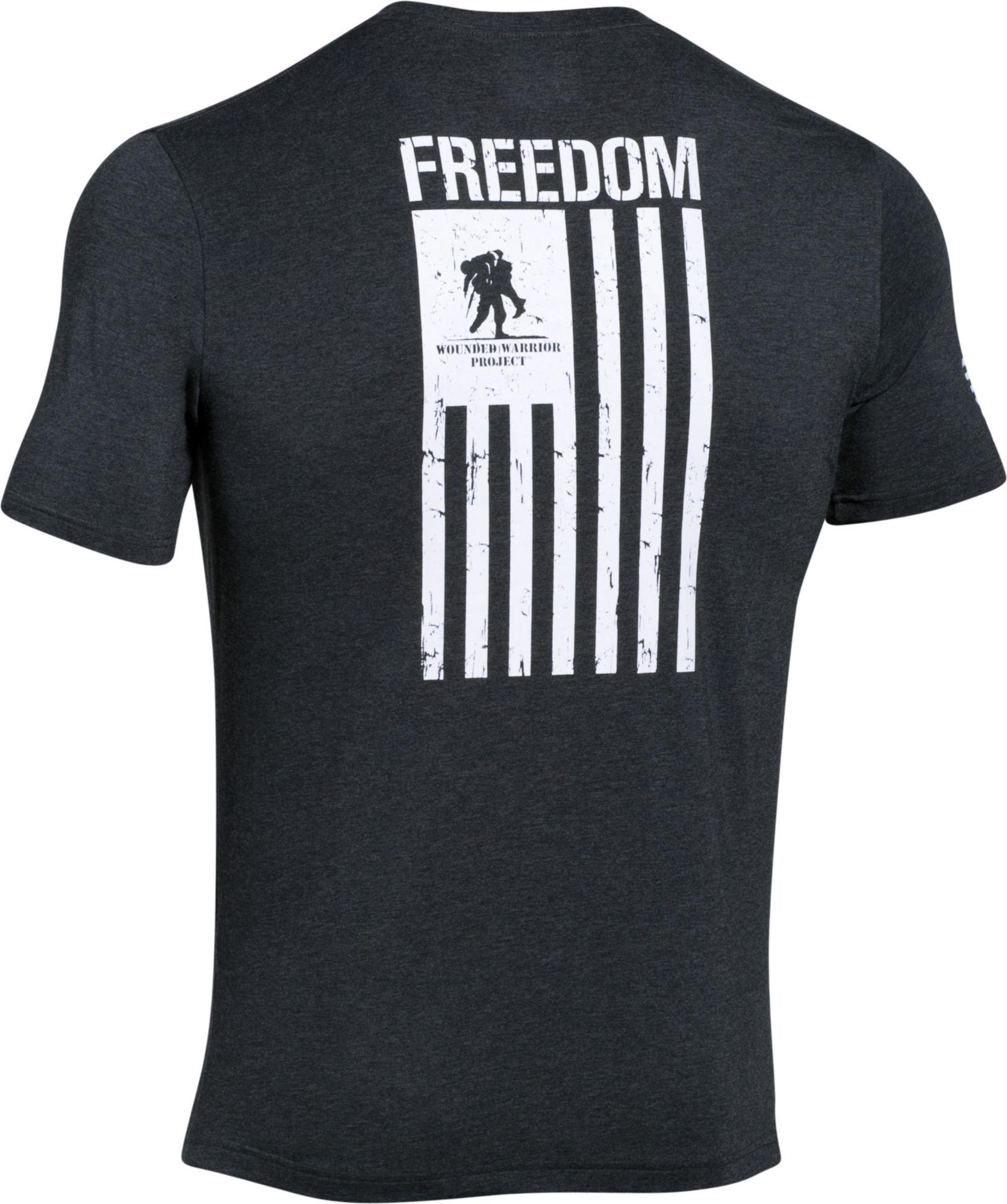 Under Armour Wounded Warrior Project Freedom Flag T-shirt in Black for ...