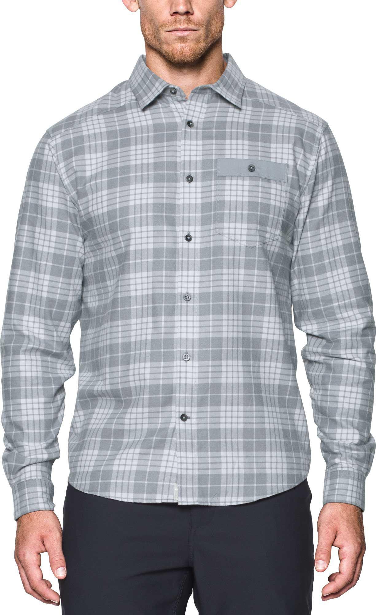 Under Armour Tradesman Lightweight Flannel Long Sleeve Shirt In Steel ...