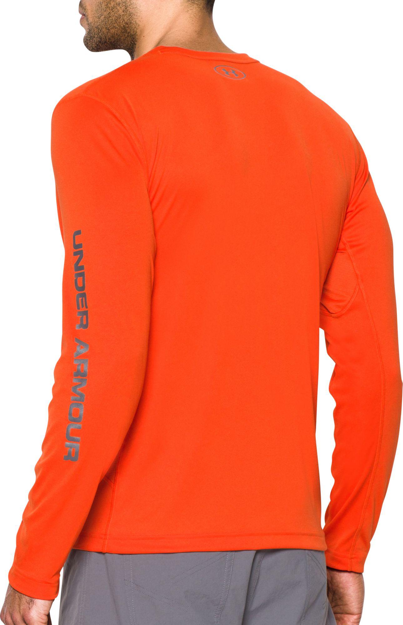orange under armour long sleeve shirt