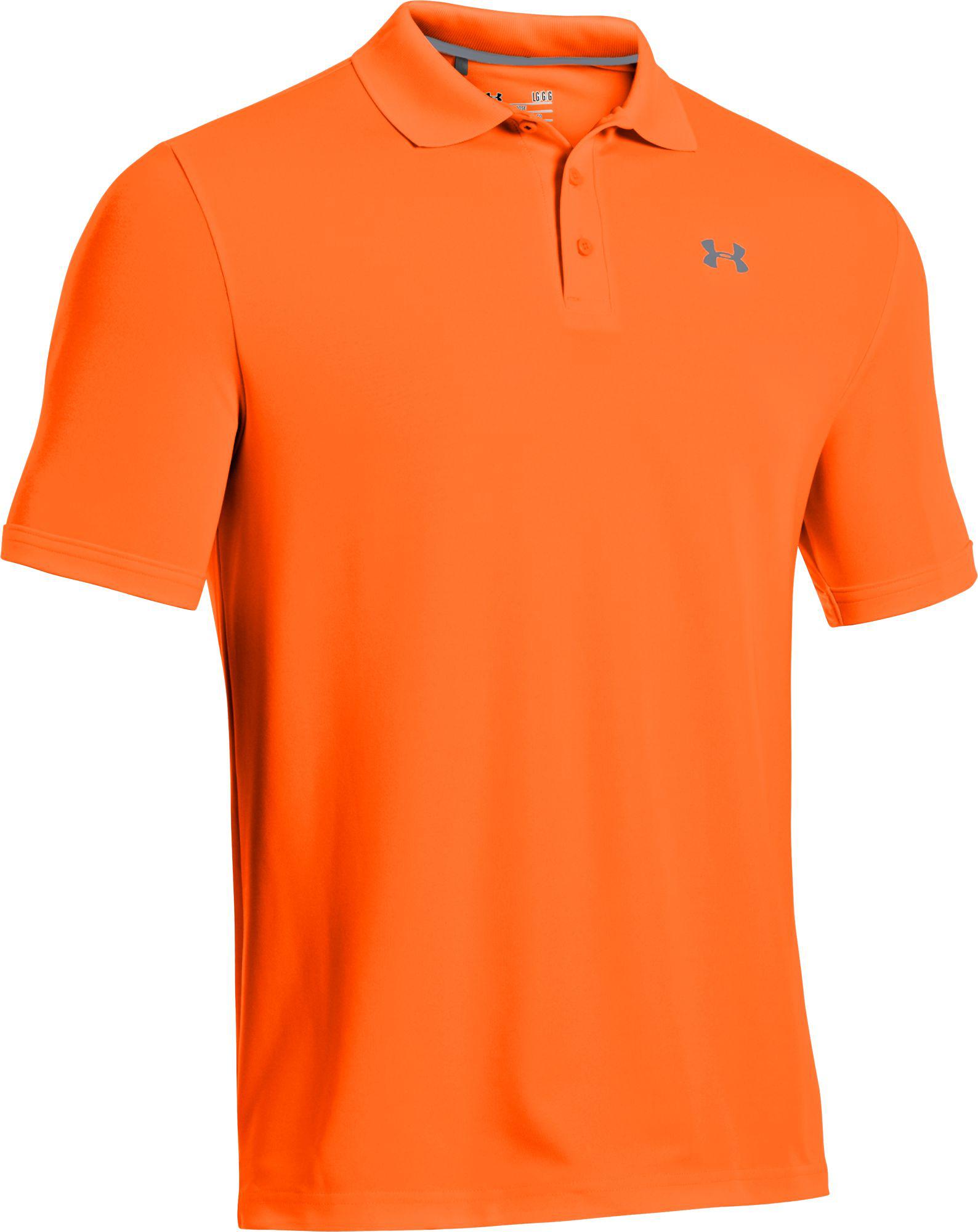 under armour orange polo shirt