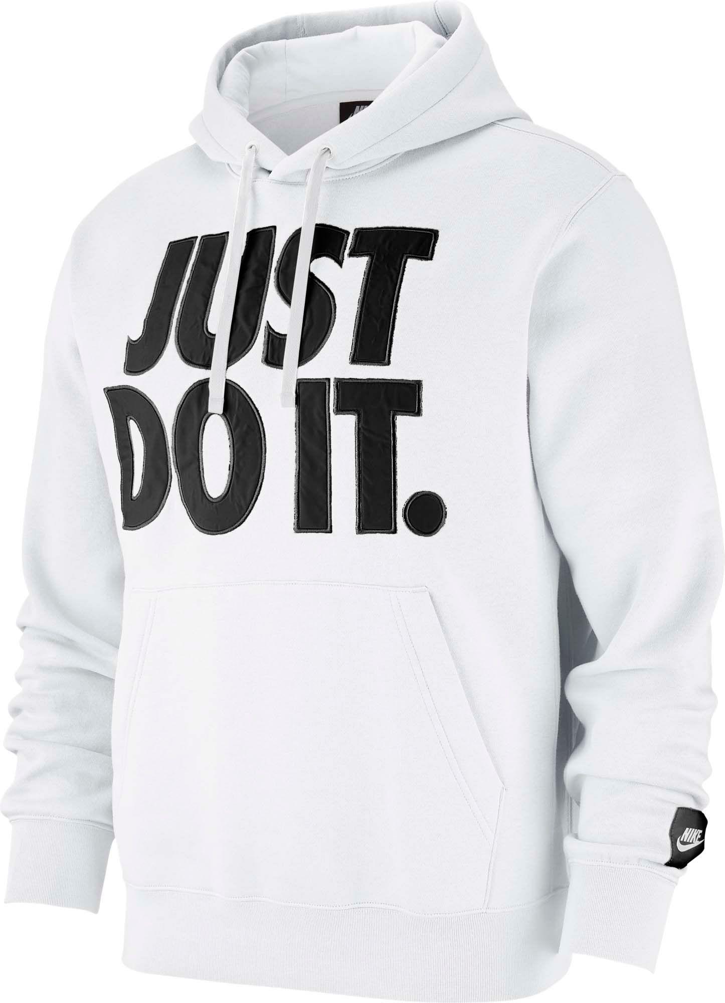 Nike Sportswear Just Do It Fleece Pullover Hoodie in White for Men - Lyst