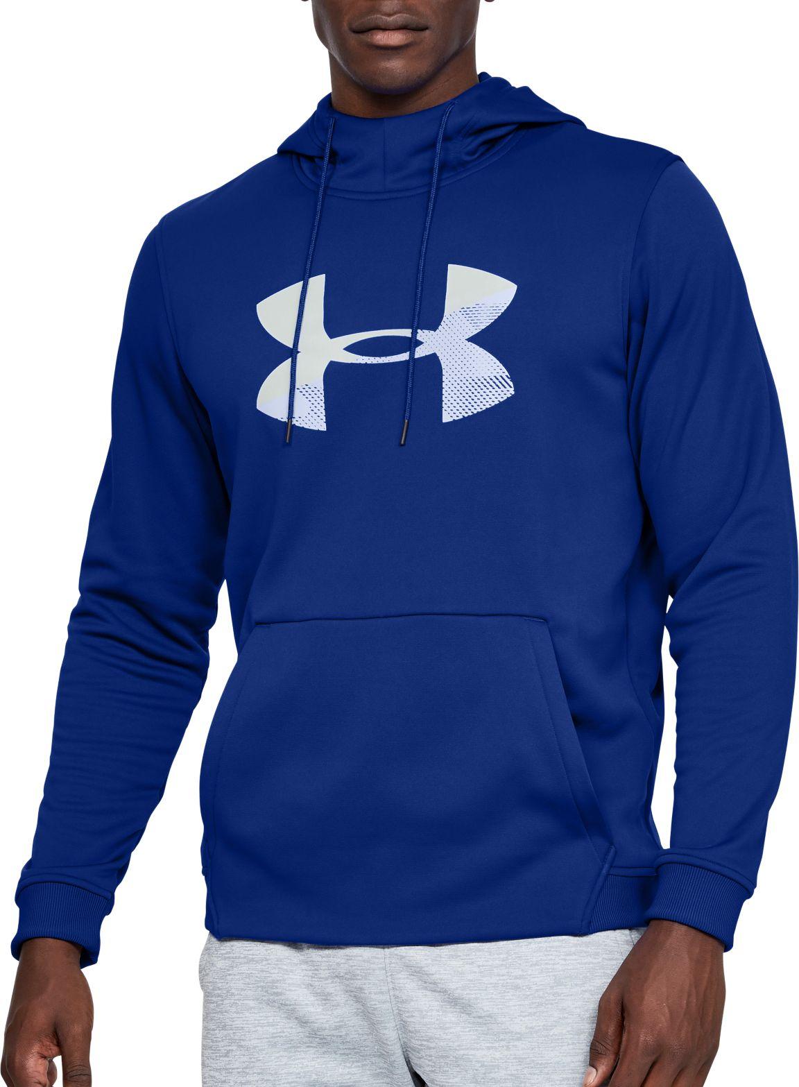 Under Armour Armour Fleece Big Logo Graphic Hoodie in Blue for Men - Lyst