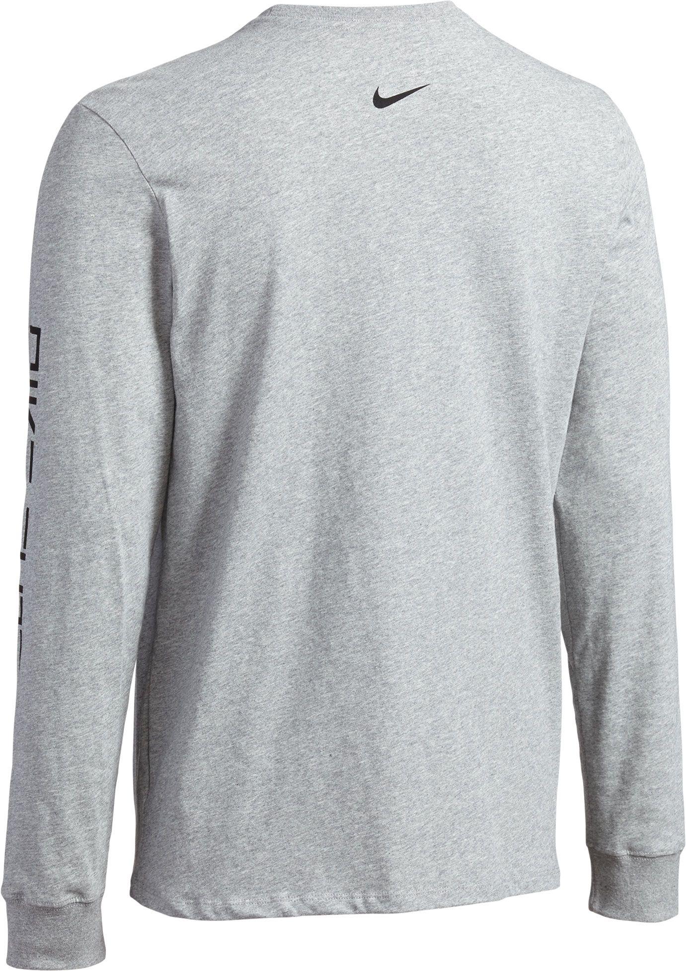 Lyst - Nike Dry Elite Dunkivert Long Sleeve Basketball Shirt in Gray ...
